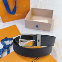 Louis Vuitton LV Unisex LV Pont Neuf 35mm Belt Taiga Calf Leather (2)