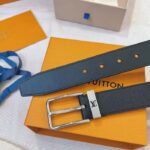 Louis Vuitton LV Unisex LV Pont Neuf 35mm Belt Taiga Calf Leather – Image 4