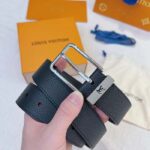 Louis Vuitton LV Unisex LV Pont Neuf 35mm Belt Taurillon Calf Leather - Image 7