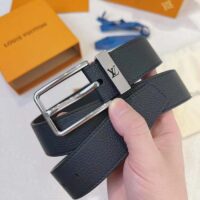 Louis Vuitton LV Unisex LV Pont Neuf 35mm Belt Taurillon Calf Leather (6)