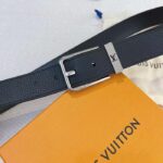 Louis Vuitton LV Unisex LV Pont Neuf 35mm Belt Taurillon Calf Leather - Image 3