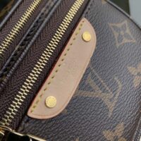 Louis Vuitton LV Unisex Mini Bumbag Brown Natural Cowhide Leather Monogram Coated Canvas (1)
