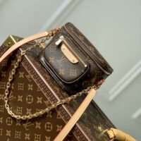 Louis Vuitton LV Unisex Mini Bumbag Brown Natural Cowhide Leather Monogram Coated Canvas (1)