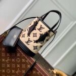 Louis Vuitton LV Unisex Nano Bucket Black Lotus Cotton Cowhide Leather - Image 2