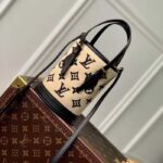 Louis Vuitton LV Unisex Nano Bucket Black Lotus Cotton Cowhide Leather - Image 3