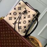 Louis Vuitton LV Unisex Néonoé MM Black Lotus Cotton Cowhide Leather – Bild 4