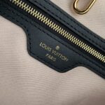 Louis Vuitton LV Unisex Neverfull MM Black Lotus Cotton Cowhide Leather - immagine 10