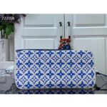 Louis Vuitton LV Unisex Neverfull MM Blue Monogram Coated Canvas Textile Lining - Bild 5