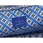 Louis Vuitton LV Unisex Neverfull MM Blue Monogram Coated Canvas Textile Lining - Bild 10
