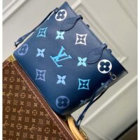 Louis Vuitton LV Unisex Neverfull MM Gradient Blue Monogram Empreinte Embossed Cowhide Leather (1)