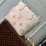 Louis Vuitton LV Unisex Neverfull MM Neutral Gradient Monogram Empreinte Embossed Cowhide Leather - Image 3