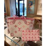 Louis Vuitton LV Unisex Neverfull MM Pink Monogram Coated Canvas Textile Lining - Image 5