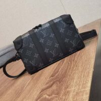 Louis Vuitton LV Unisex Soft Trunk Wearable Wallet Black Monogram Eclipse Coated Canvas (2)