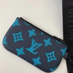 Louis Vuitton LV Unisex Trio Messenger Navy River Blue Calf Leather Textile Lining - Bild 6