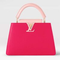 Louis Vuitton LV Women Capucines BB Handbag Magenta Jasmine Pink Taurillon Cowhide Leather (2)