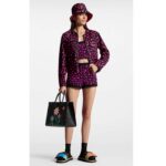 Louis Vuitton LV Women LV x YK OnTheGo MM Black Embossed Grained Monogram Cowhide Leather Flower - Imagen 10