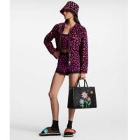 Louis Vuitton LV Women LV x YK OnTheGo MM Black Embossed Grained Monogram Cowhide Leather Flower (2)