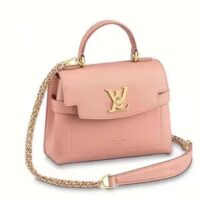 Louis Vuitton LV Women Lockme Ever Mini Handbag Pink Grained Calf Leather (1)