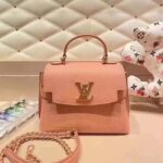 Louis Vuitton LV Women Lockme Ever Mini Handbag Pink Grained Calf Leather - Image 2