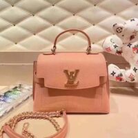 Louis Vuitton LV Women Lockme Ever Mini Handbag Pink Grained Calf Leather (1)