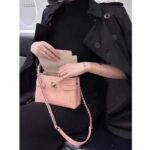 Louis Vuitton LV Women Lockme Ever Mini Handbag Pink Grained Calf Leather - Image 14