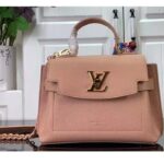 Louis Vuitton LV Women Lockme Ever Mini Handbag Pink Grained Calf Leather - Image 3