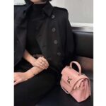 Louis Vuitton LV Women Lockme Ever Mini Handbag Pink Grained Calf Leather - Image 12