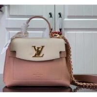 Louis Vuitton LV Women Lockme Ever Mini Handbag Rose Quartz Trianon Grained Calf Leather (3)