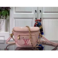 Louis Vuitton LV Women Mini Bumbag Monogram Pink Monogram Empreinte Embossed Supple Grained Cowhide (7)