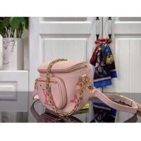 Louis Vuitton LV Women Mini Bumbag Monogram Pink Monogram Empreinte Embossed Supple Grained Cowhide (7)