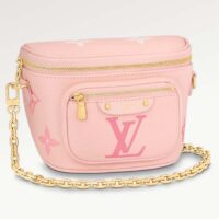 Louis Vuitton LV Women Mini Bumbag Monogram Pink Monogram Empreinte Embossed Supple Grained Cowhide (7)