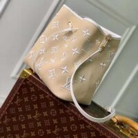 Louis Vuitton LV Women Néonoé MM White Cotton Cowhide Leather (6)