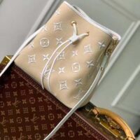 Louis Vuitton LV Women Néonoé MM White Cotton Cowhide Leather (6)