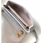 Louis Vuitton LV Women New Wave Chain Bag MM Metallic Gray Quilted Cowhide Leather - immagine 7