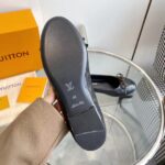 Louis Vuitton LV Women Nina Flat Ballerina Black Monogram Embossed Calf Leather Canvas Bow - Imagen 10