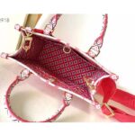 Louis Vuitton LV Women Onthego PM Pink Monogram Coated Canvas Textile Lining - Image 5