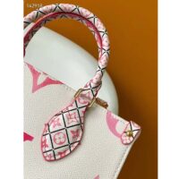 Louis Vuitton LV Women Onthego PM Pink Monogram Coated Canvas Textile Lining (8)