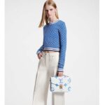 Louis Vuitton LV Women Pochette Métis MM Blue Monogram Coated Canvas - immagine 13