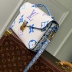 Louis Vuitton LV Women Pochette Métis MM Blue Monogram Coated Canvas - immagine 4