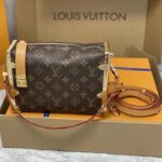 Louis Vuitton LV Women Side Trunk MM Monogram Coated Canvas Cowhide Leather - Image 4