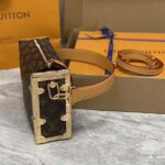 Louis Vuitton LV Women Side Trunk MM Monogram Coated Canvas Cowhide Leather - Image 7