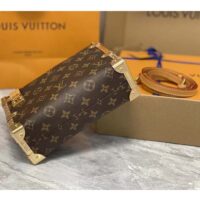 Louis Vuitton LV Women Side Trunk Monogram Coated Canvas Cowhide Leather (7)