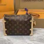 Louis Vuitton LV Women Side Trunk MM Monogram Coated Canvas Cowhide Leather - Image 3