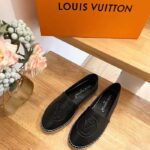 Louis Vuitton LV Women Starboard Flat Espadrille Black Lamb Leather Rubber - Imagen 5