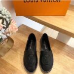 Louis Vuitton LV Women Starboard Flat Espadrille Black Lamb Leather Rubber - Imagen 3
