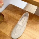 Louis Vuitton LV Women Starboard Flat Espadrille Ivory White Lamb Leather Rubber – Bild 6