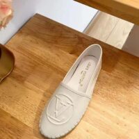 Louis Vuitton LV Women Starboard Flat Espadrille Ivory White Lamb Leather Rubber (8)