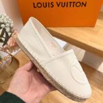 Louis Vuitton LV Women Starboard Flat Espadrille Ivory White Lamb Leather Rubber – Bild 7