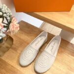 Louis Vuitton LV Women Starboard Flat Espadrille Ivory White Lamb Leather Rubber – Bild 5