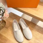 Louis Vuitton LV Women Starboard Flat Espadrille Ivory White Lamb Leather Rubber – Bild 3